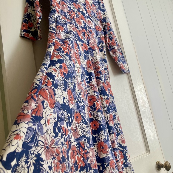 Pact Organic Fit & Flare Party Midi Dress NWT - Picture 4 of 5